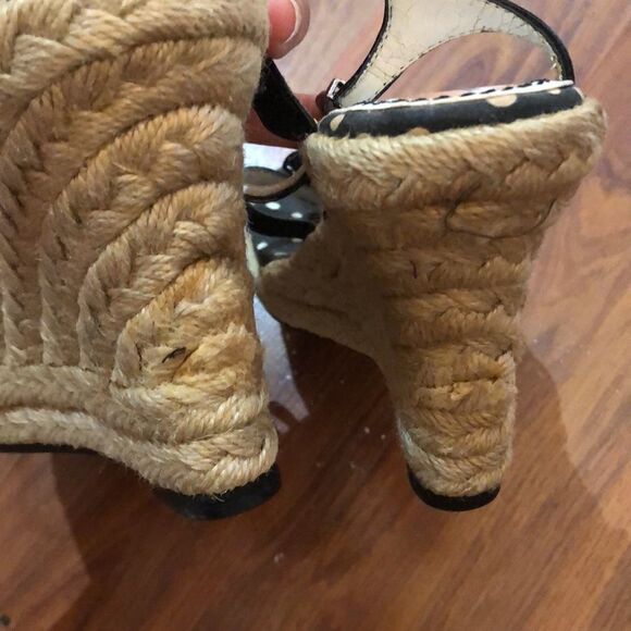 Vintage Charles David flower leather wedges 7 - Picture 8 of 10